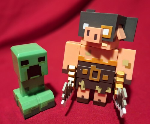 Mattel Minecraft Legends Actionfigur 2er Pack CREEPER VS PIGLIN BRUISER lose