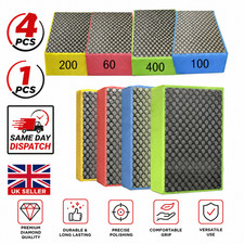 4X Diamond Hand Polishing Pads Tile Glass Grinding Block Pad Marble Sanding Disc