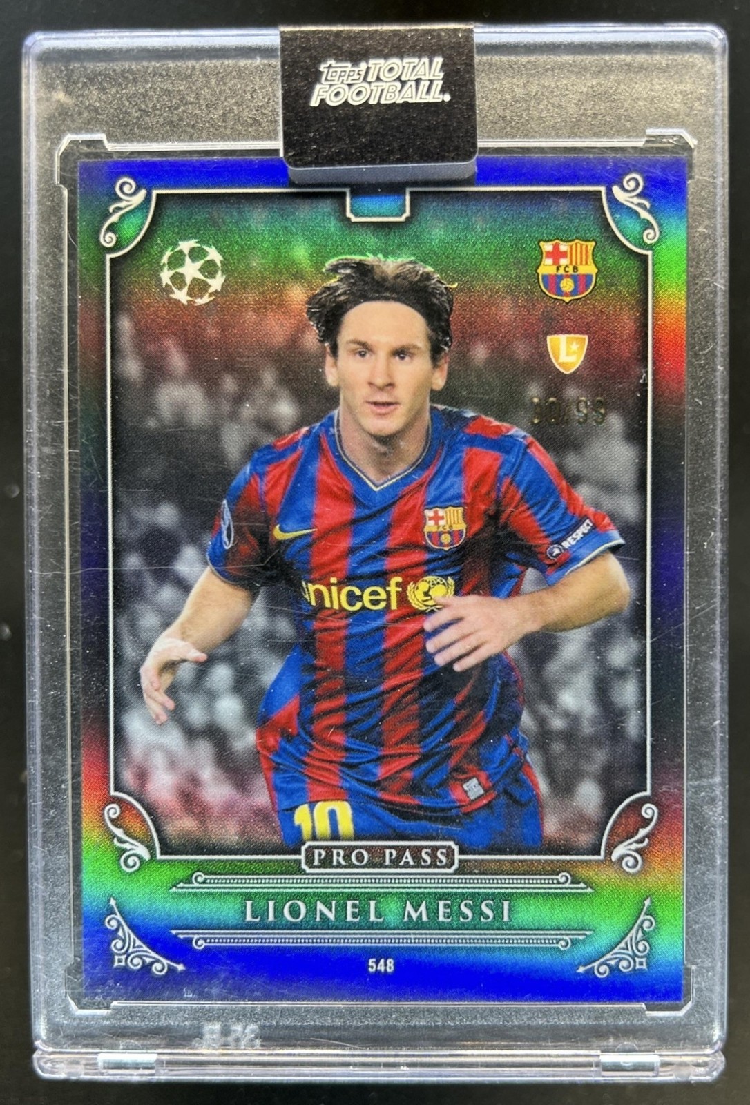 2024-25 Topps UEFA Lionel Messi Pro Pass #/99 FC Barcelona