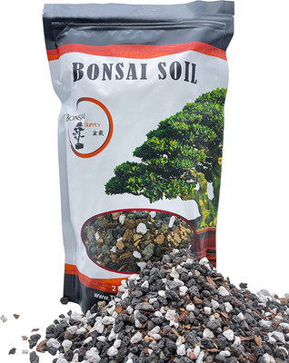 Bonsai Soil All Purpose Mix | Fast Draining Pre Blend (2 Quart Bag) Plant | Pumi