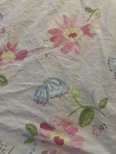 POTTERY BARN Butterfly Flowers Twin Duvet 100 Cotton RETIRED Pink
