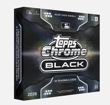 2026 Topps Chrome Black Baseball Factory Sealed Hobby Box