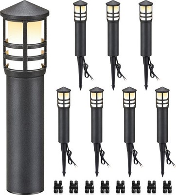 SUNVIE 8~Pack 3W LED Pathway Lights, 3000K Warm White, 12~24V, ETL Listed