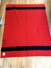 Hudson’s Bay Company 4 Point 66x84” Red 100% Wool Blanket