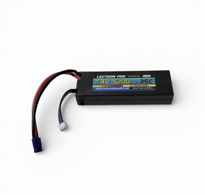 Common Sense RC 2S5200-35E Lectron Pro 7.4v 5200mah 35c Lipo Battery EC3 Plug
