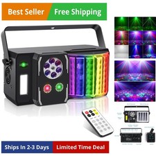 DJ Disco Lights Party Lights, 5-in-1 DJ Light for Parties DMX  Sound Activat...