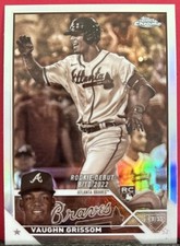 VAUGHN GRISSOM RC Sepia Base Rookie Debut Braves ⚾️🥎 2023 Topps Chrome Update