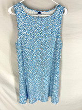 OLD NAVY Womens Dress Size PL Blue Ditzy Swing Boho Floral Sleeveless NEW NWT