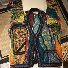 Vintage Coogi 3D Knit Cardigan Sweater Australia Multicolor Oversized size M