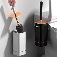No Dead Angle Domestic Toilet Silicone Brush Storage Rack Set