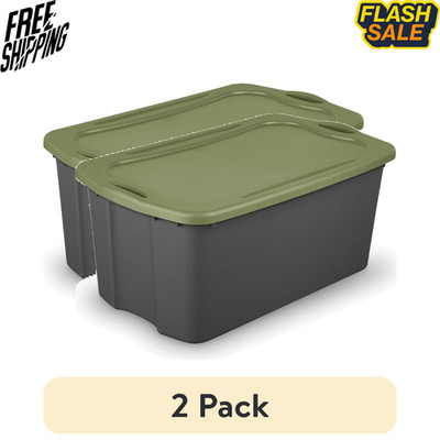 2 Pack Sterilite EZ Carry 30 Gallon Extra Large Storage Bin Gray Handles