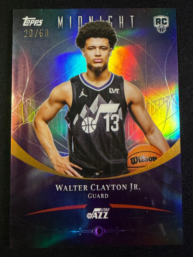 Walter Clayton Jr 2025-26 Topps Midnight Basketball 20/50 Summer Solstice RC #78