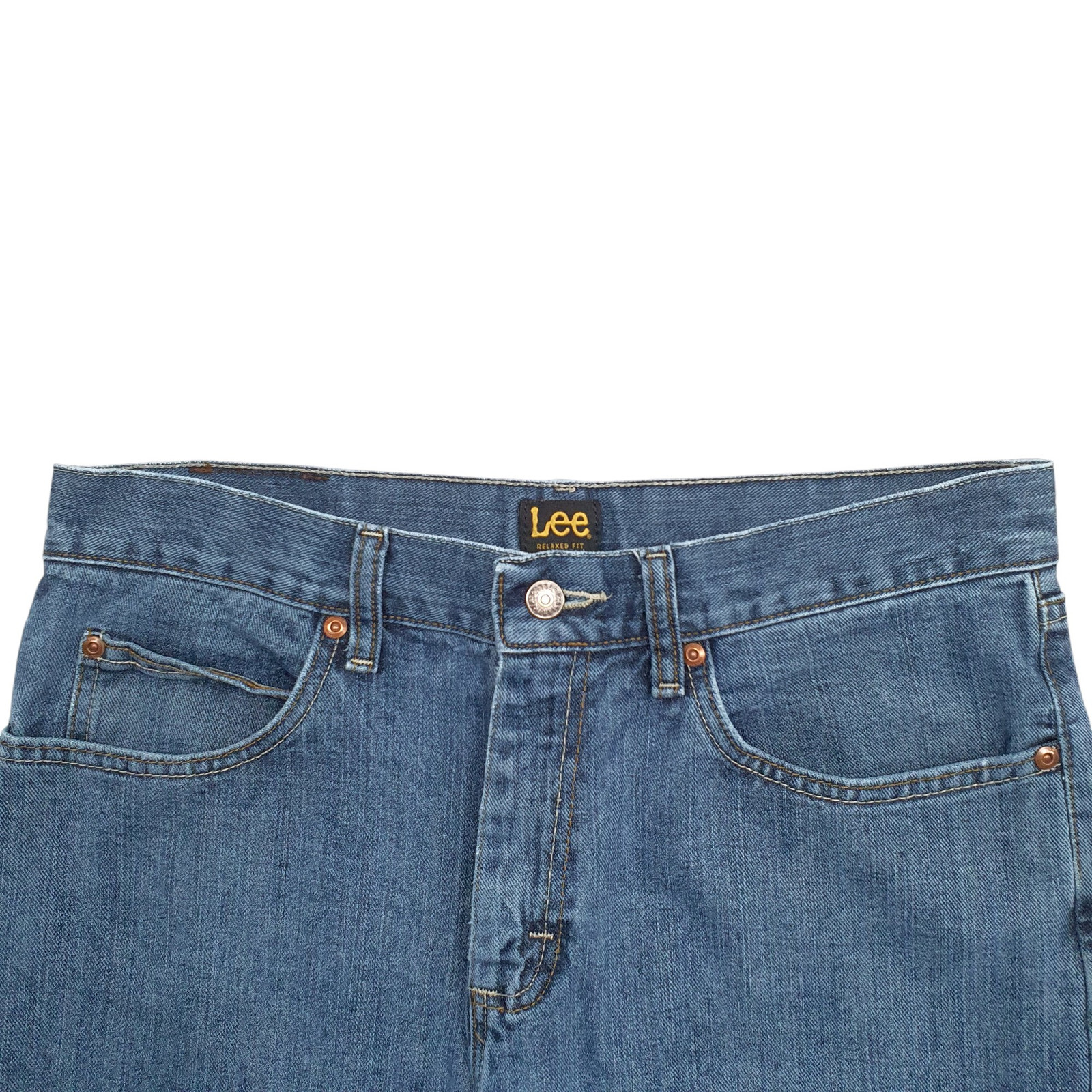 LEE Relaxed Jeans Loose Fit Blue Denim Trousers Mens W32 L30 image 2