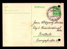 DR Postkarte WARNEMÜNDE - Rostock - 4.1.38 - P225 - Ostseebad in Mecklenburg