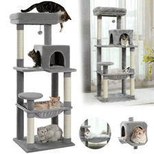 143cm Large Cat Tree Activity Centre Multilevel Scratching Post Climbing Tower