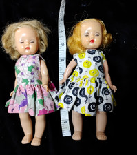 VTG 2 Nancy Ann Storybook Muffie 7" Walker Dolls Needs leg re-attached on each