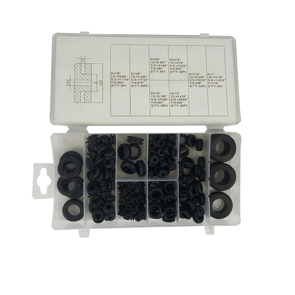 180-Piece Grommet Seals for AC Compressor Coil Guard Rubber Gasket