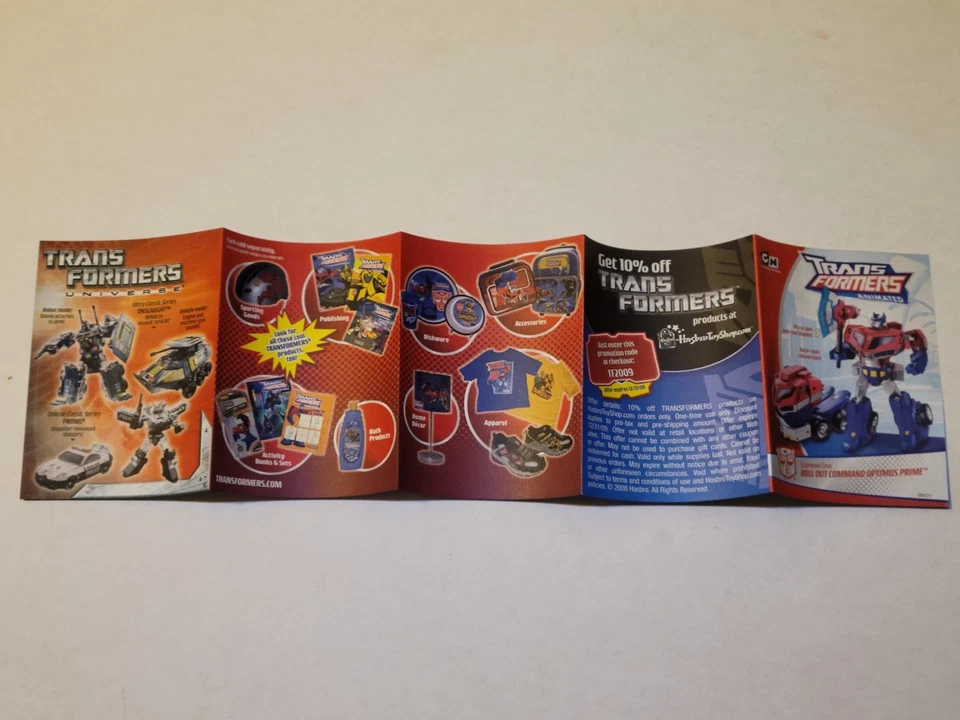 Transformers Animated & Universe Pack-In Toy Catalog Checklist Hasbro 2008 - Image 3 of 4