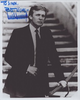 DONALD J. TRUMP AUTOGRAPHED INSCRIBED PHOTOGRAPH PSA/DNA LOA