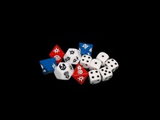Runewars, Lot de 12 dés pour le jeu.