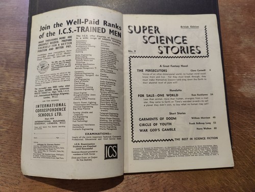 SUPER SCIENCE STORIES Science Fiction Pulp Magazine No.9 Vintage British Ed - Picture 5 of 10