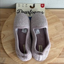 Dearfoams Rachel Marled Closed Back Womens Memory Foam SlipOn Slippers Sz M 7/8