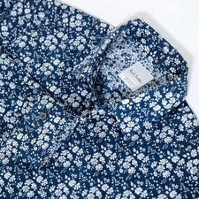 Paul Smith Mens Shirt Small 15 38 Blue Floral Made In Italy Long Sleeve