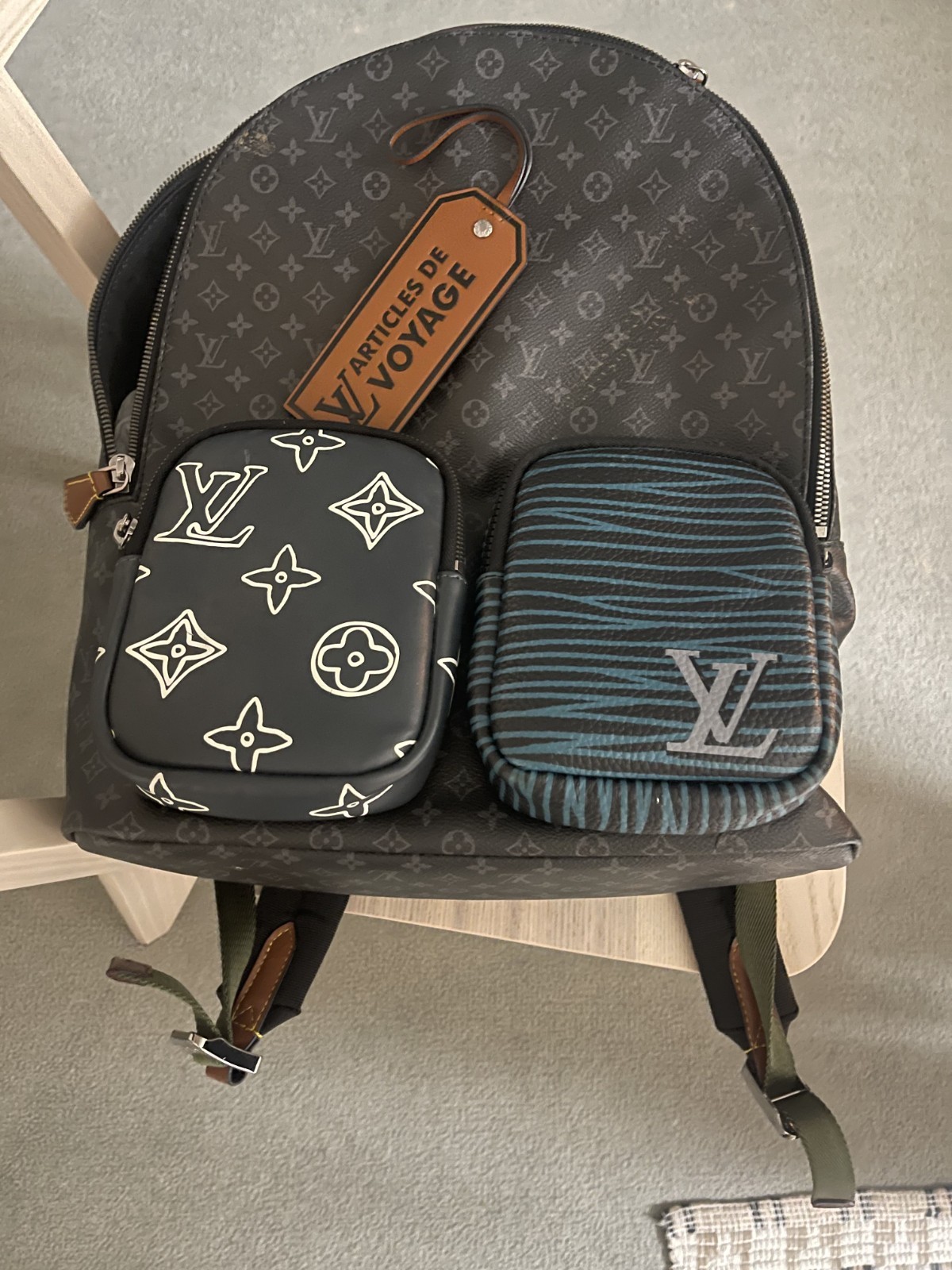 Louis Vuitton Multipocket Backpack Patchwork Mono… - image 8