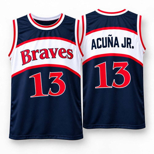 2026 Braves Ronald Acuna Jr Basketball Jersey Giveaway All Size