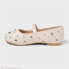 Toddler Girls Heather Stud Ballet Flats - Cat Jack Blush 8T SEE DEAL
