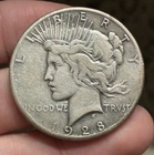 1928-P Peace Silver Dollar $ VF + Rare Key Date No Reserve Free Shipping Scarce