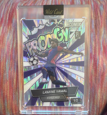 Wild Card Comix Prodigy Serial Numbered Rookie Lamine Yamal Soccer Card 2024. rookie card picture