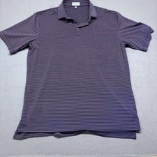 Peter Millar Polo Shirt Men  s XL Summer Comfort Golf Blue Pink Striped