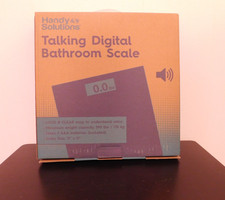 Handy Solutions : Talking Digital Bathroom Scale can take up to 390 lbs. -NEW-
