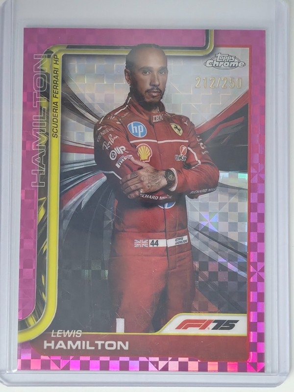 2025 Topps Chrome F1- #4 Lewis Hamilton Pink Xfractor /250