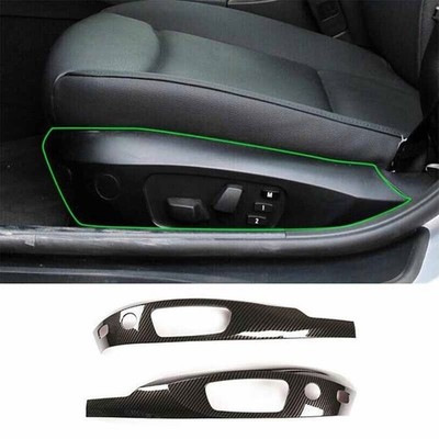 Panel Cover Trim Carbon Fiber Fit For Bmw X1 E84 2010-15 Car Seat Adjust Handle
