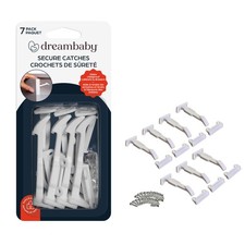 Dreambaby White Plastic Cabinet Catches 7 pk