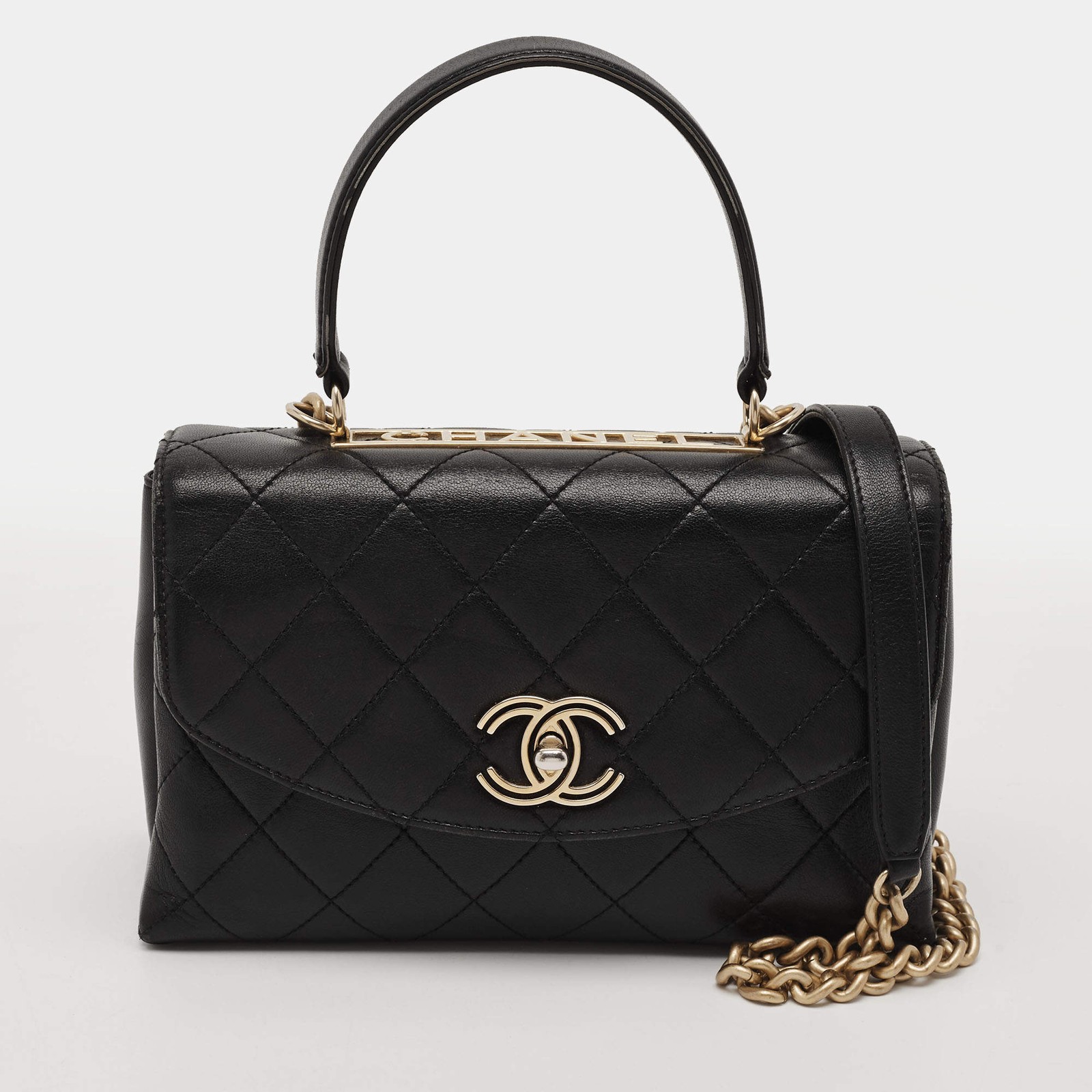 Chanel Black Trendy Spirit Medium Quilted Leather Bag
