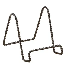 23-1240 Tripar 3 In. H. Black Twisted Wire Plate Stand