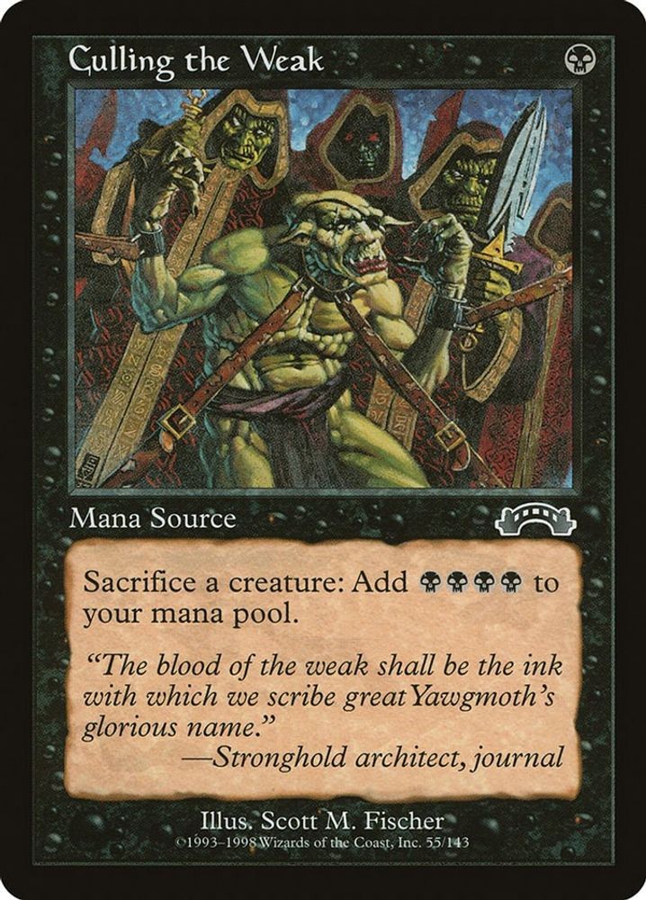 1998 Magic: The Gathering: Exodus - Culling the Weak (#55, C, Near Mint)