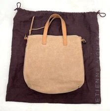 ABLE Abera Commuter Crossbody Tote Beige Cognac Ethiopian Leather nude logo zip
