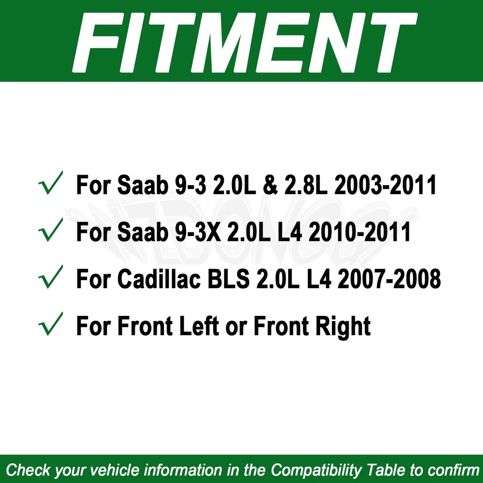 Conjunto de junta de eje CV delantero izquierdo derecho/derecho para Saab 9-3 9-3X 2003-2011 Foto 2 de 4
