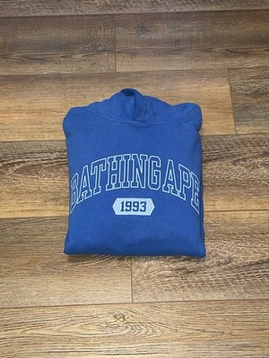 A Bathing Ape BAPE relaxed Fit Hoodie Mens Medium Designer Fashion Vintage Blue