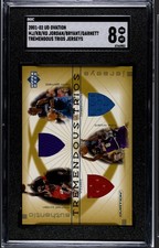 2001-02 Upper Deck Tremendous Trios  Michael Jordan /Garnett /Kobe  Jersey SGC 8