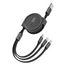 3-in-1 8Pin/Micro USB/Type-C Mobile Phone Data Line Charge Cord Data Cable Exten