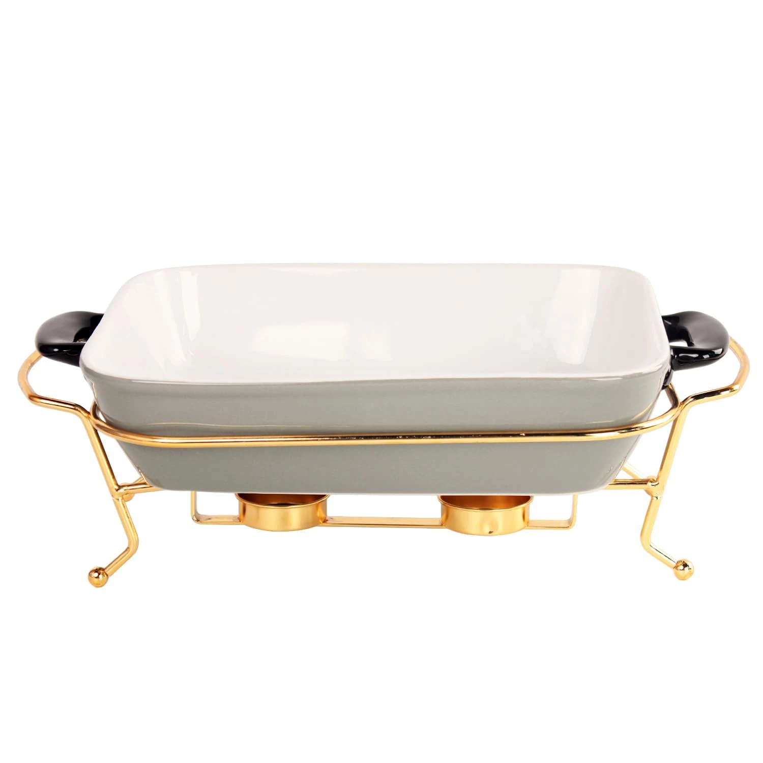 Ceramic Casserole Dish 1.3 Quart Bakeware with rack, 9 x 6 Lasagna Pan, Buffe...