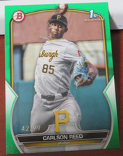 #8822 2023 BOWMAN 1ST CARLSON REED #BD11 GREEN 42/99