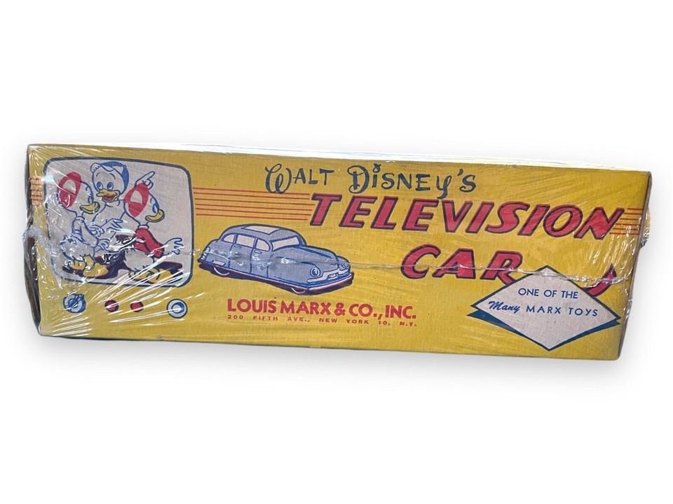 Louis Marx Disney Television Car Original Box Litho Tin Friction Toy