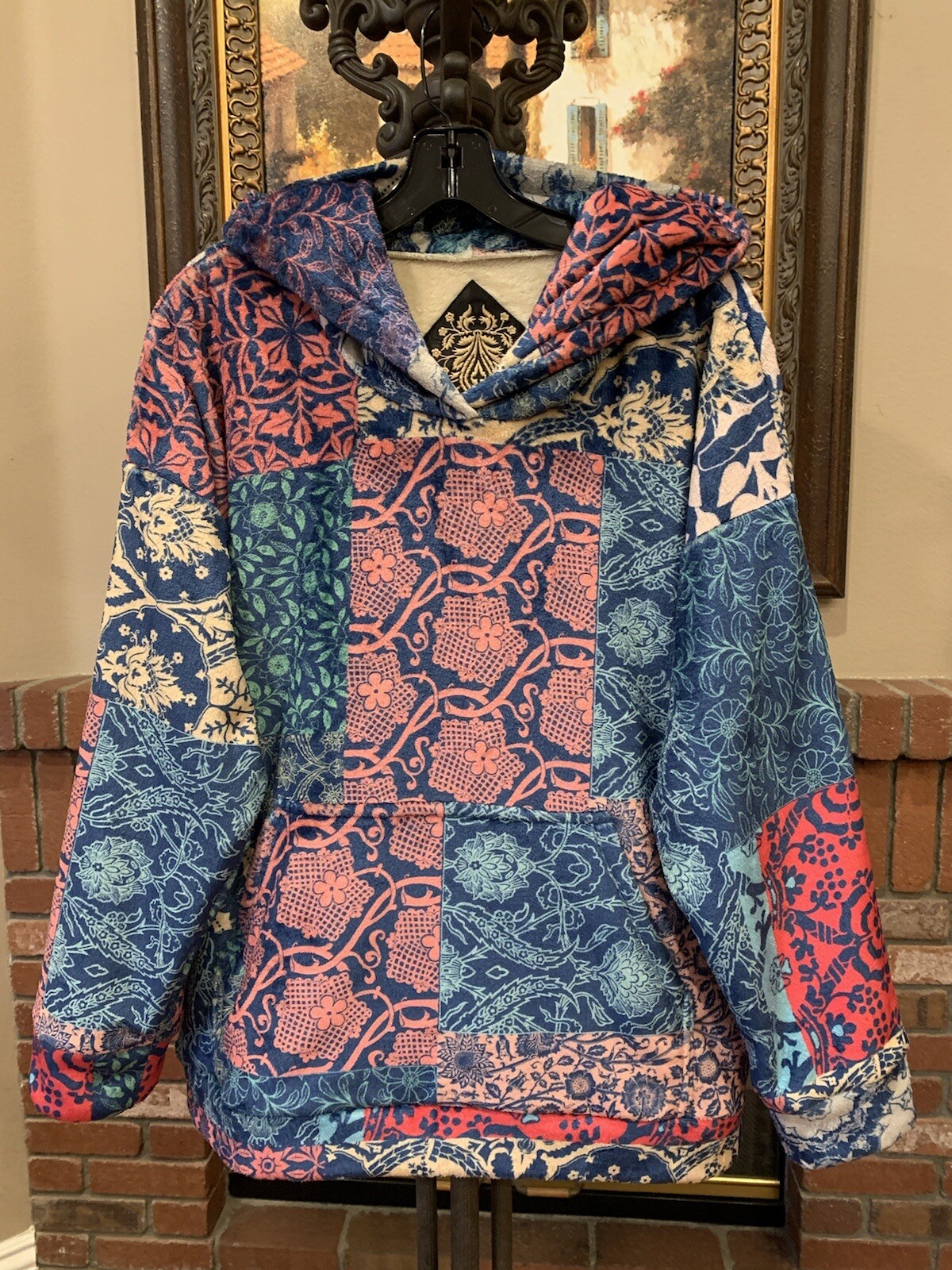 Johnny Was Olivia Sherpa Pullover Hoodie Size S Over… Gem