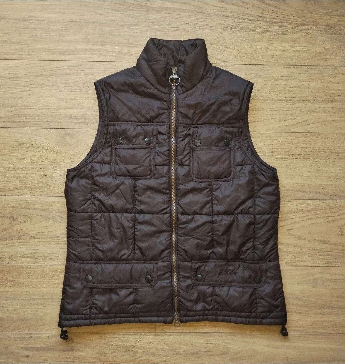 Barbour Amelia Gilet Padded Wadding Square Vest Women Size 40 UK 14